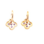 Earrings clover cc purple Earrings clover cc purple