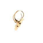 Earrings clover cc purple goldplated Earrings clover cc purple goldplated