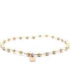 Anklet basic dot mix silver gold coloured Anklet basic dot mix silver gold coloured