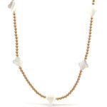 Necklace four clover small pearl gold coloured Necklace four clover small pearl gold coloured