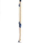 Necklace four clover small blue gold coloured Necklace four clover small blue gold coloured