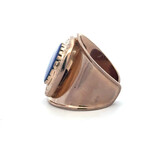 Ring flat stone blue goldplated Ring flat stone blue goldplated