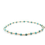 Anklet mix 3 turquoise 2mm gold coloured Anklet mix 3 turquoise 2mm gold coloured