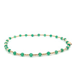 Anklet mix 3 green 2mm gold coloured Anklet mix 3 green 2mm gold coloured