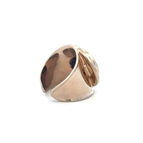 Ring flat dented goldplated