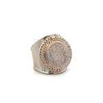 Ring flat dented goldplated Ring flat dented goldplated
