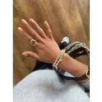 Ring flat dented goldplated Ring flat dented goldplated