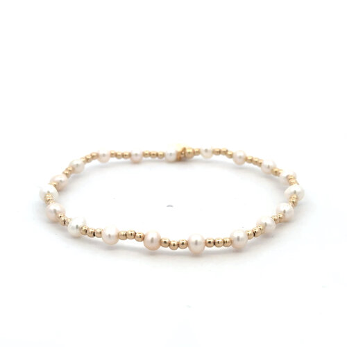 Mix 3 pearl 2mm gold coloured