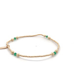 Anklet four split green gold coloured Anklet four split green gold coloured
