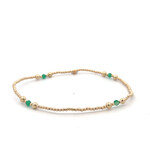 Anklet four split green gold coloured Anklet four split green gold coloured