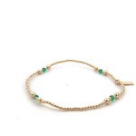 Anklet four split green gold coloured Anklet four split green gold coloured
