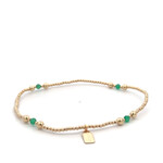 Anklet four split green gold coloured Anklet four split green gold coloured