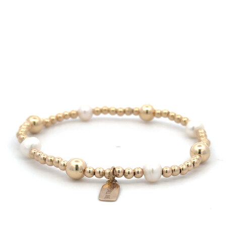 Dot mixed pearl gold coloured