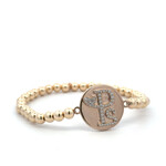 PS round charm 5mm gold coloured PS round charm 5mm gold coloured