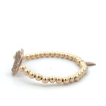 PS round charm 5mm gold coloured PS round charm 5mm gold coloured