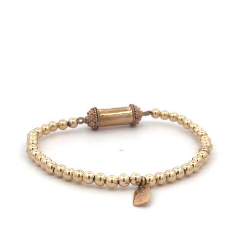Bus luck charm plain gold coloured
