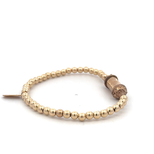 Bus luck charm plain gold coloured
