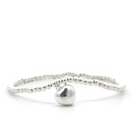 Heart puff hang silver Heart puff hang silver
