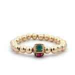 Cube stone multi 8mm gold coloured Cube stone multi 8mm gold coloured