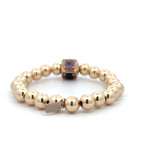 Cube stone multi 8mm gold coloured Cube stone multi 8mm gold coloured