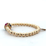 Cube stone multi 6mm gold coloured Cube stone multi 6mm gold coloured