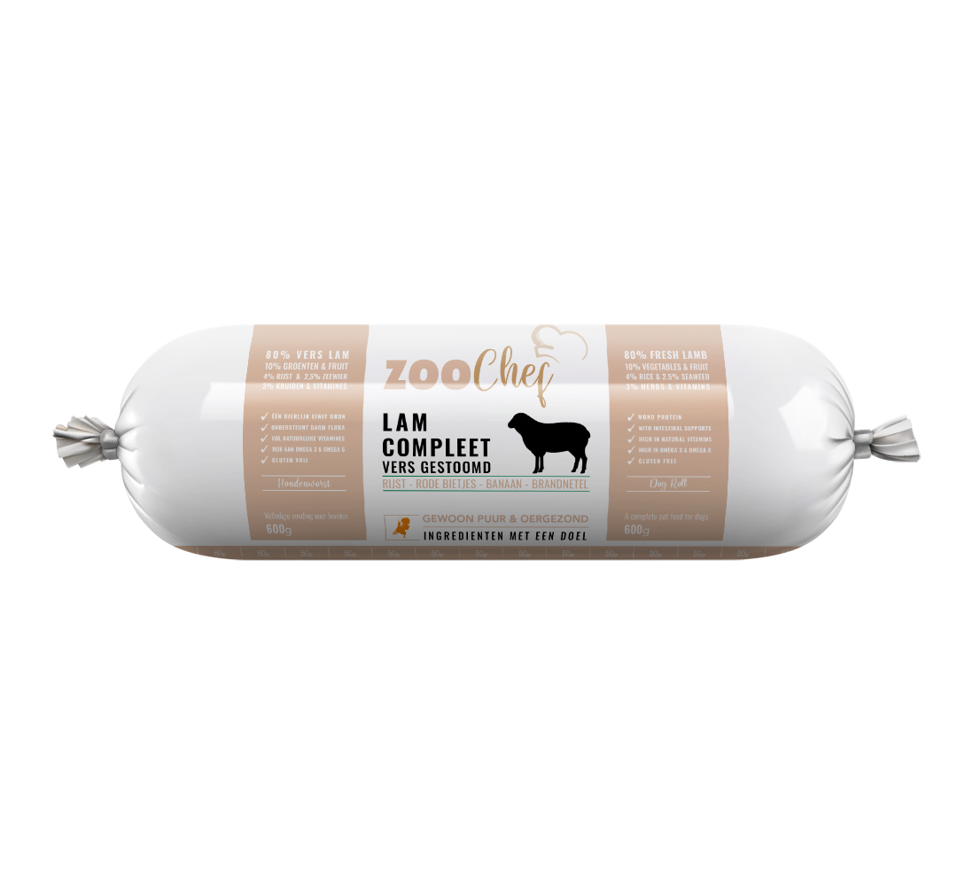 ZooChef ZooChef Gestoomde Lam 14 x 600g ZooChef ZooChef Gestoomde Lam 14 x 600g