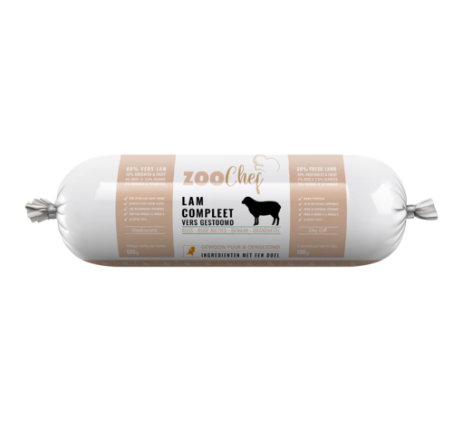 ZooChef ZooChef Gestoomde Lam 14 x 600g ZooChef ZooChef Gestoomde Lam 14 x 600g