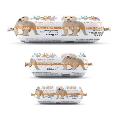 Dogs Perfect Dogs Perfect Houdbaar Kalkoen compleet 18 x 200 gr Dogs Perfect Dogs Perfect Houdbaar Kalkoen compleet 18 x 200 gr