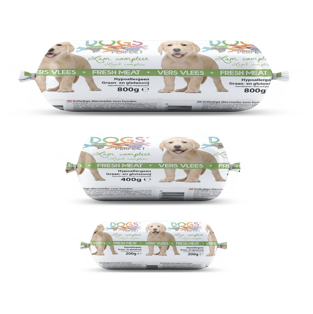 Dogs Perfect Dogs Perfect Houdbaar Lam compleet 18 x 200 gr Dogs Perfect Dogs Perfect Houdbaar Lam compleet 18 x 200 gr