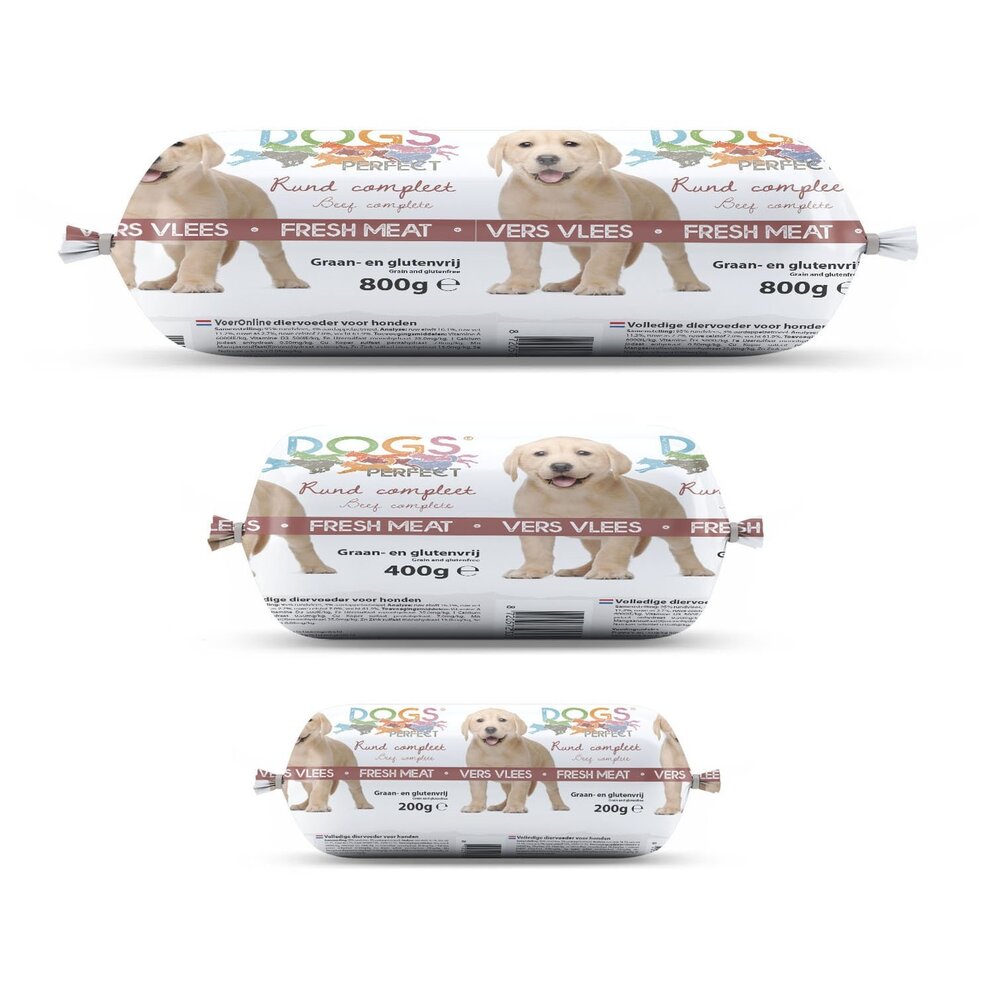Dogs Perfect Dogs Perfect Houdbaar Rund compleet 12 x 800 gr