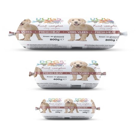 Dogs Perfect Dogs Perfect Houdbaar Rund compleet 12 x 800 gr