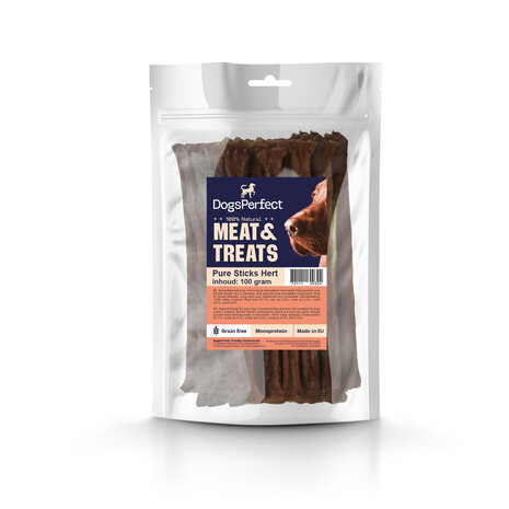 DogsPerfect DogsPerfect Pure Sticks Hert EU 10 x 100gr DogsPerfect DogsPerfect Pure Sticks Hert EU 10 x 100gr