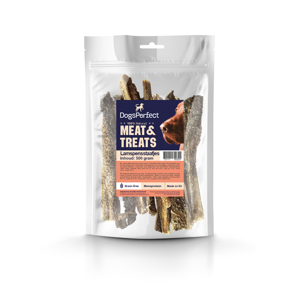 DogsPerfect DogsPerfect Lamspensstaafjes EU 10 x 500gr DogsPerfect DogsPerfect Lamspensstaafjes EU 10 x 500gr