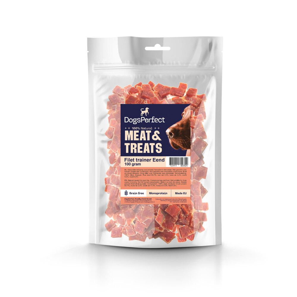 DogsPerfect DogsPerfect Filet Trainer Eend 10 x 100gr