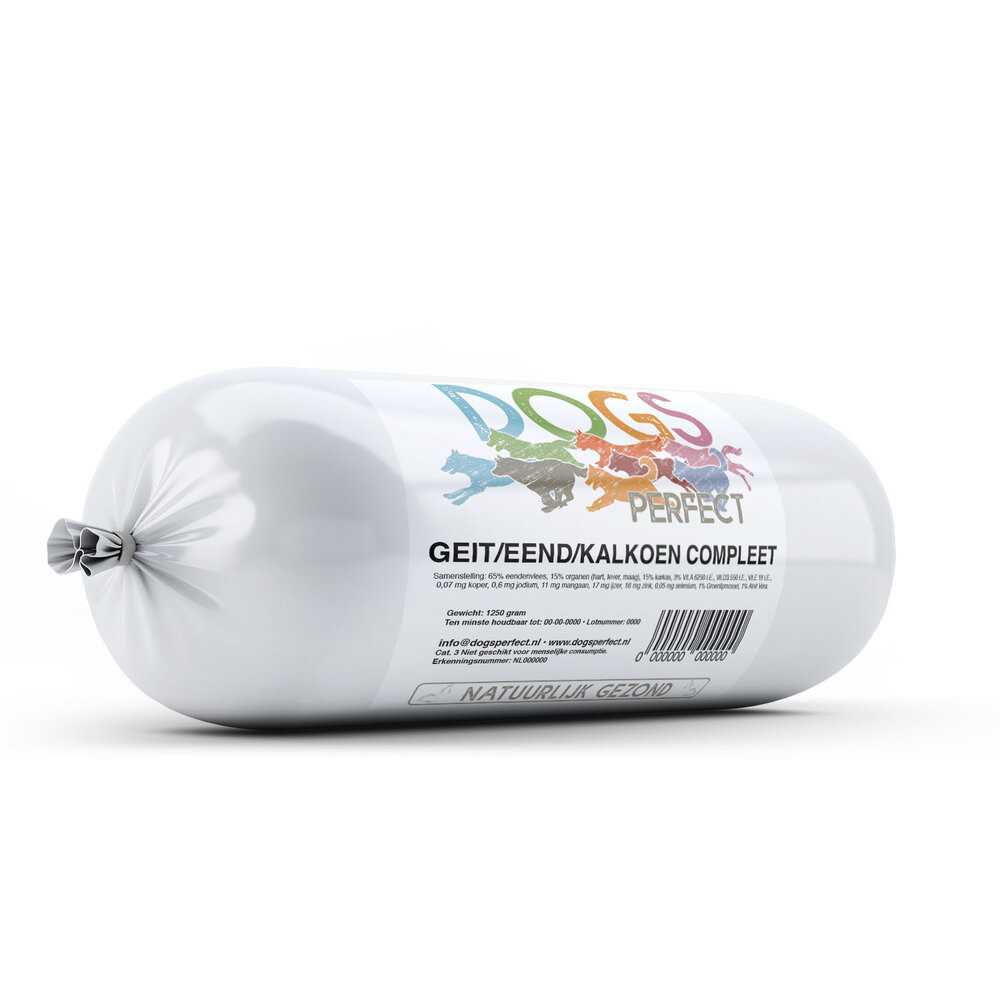 DogsPerfect  Fokker Geit Eend Kalkoen 1250 gram