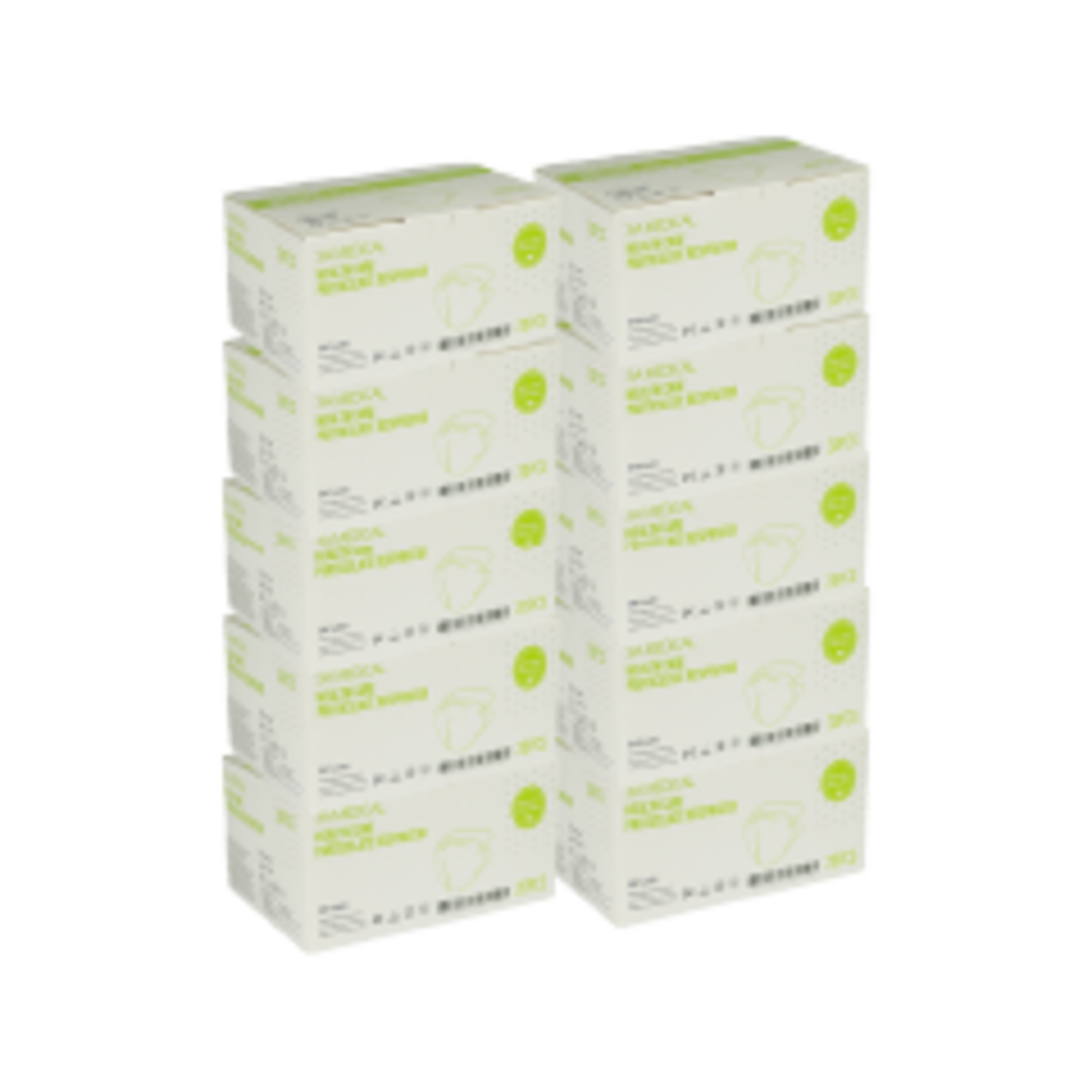 3A Medical 3A Medical - blauwe cup mondmaskers  - 10 dozen (200 stuks) - individueel verpakt