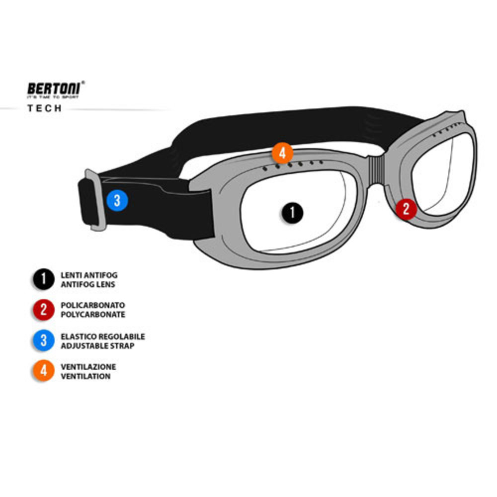Bertoni Bertoni Antifog AF112D Motorbril