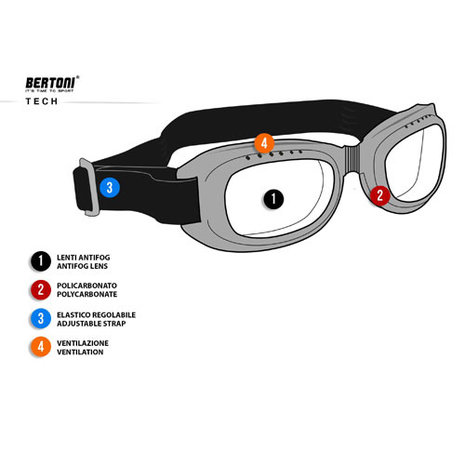 Bertoni Bertoni Antifog AF112D Motorbril