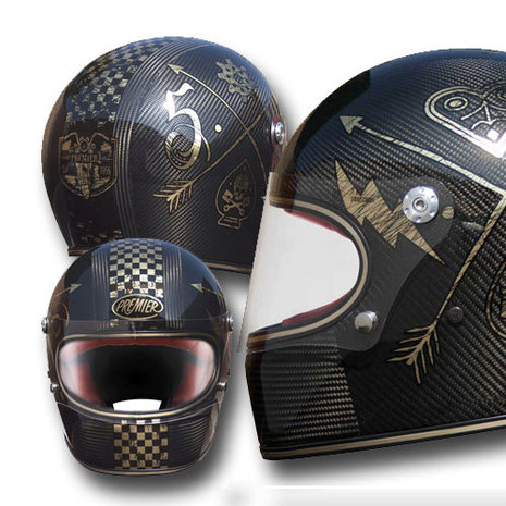 CASCO Moto Integrale VINTAGE, PREMIER TROPHY TITANIUM