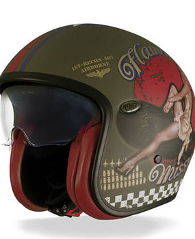 Premier Premier Vintage Pin Up military motorhelm Premier Premier Vintage Pin Up military motorhelm