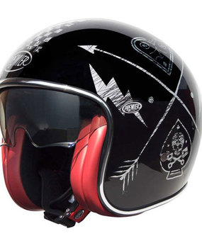 Premier Premier Vintage  Evo NX Silver Chromed motorhelm Premier Premier Vintage  Evo NX Silver Chromed motorhelm