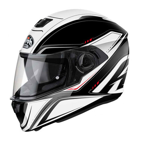 Airoh Airoh  Storm  Sprinter white gloss motorhelm SALE Airoh Airoh  Storm  Sprinter white gloss motorhelm SALE