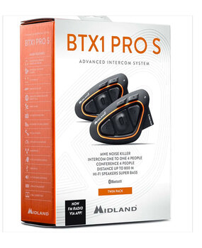 Midland Midland BTX1 pro-S Twinpack communicatiesysteem Midland Midland BTX1 pro-S Twinpack communicatiesysteem