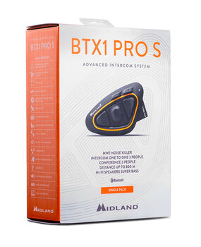 Midland MIdland BTX 1 Pro S Singlepack intercomsysteem Midland MIdland BTX 1 Pro S Singlepack intercomsysteem