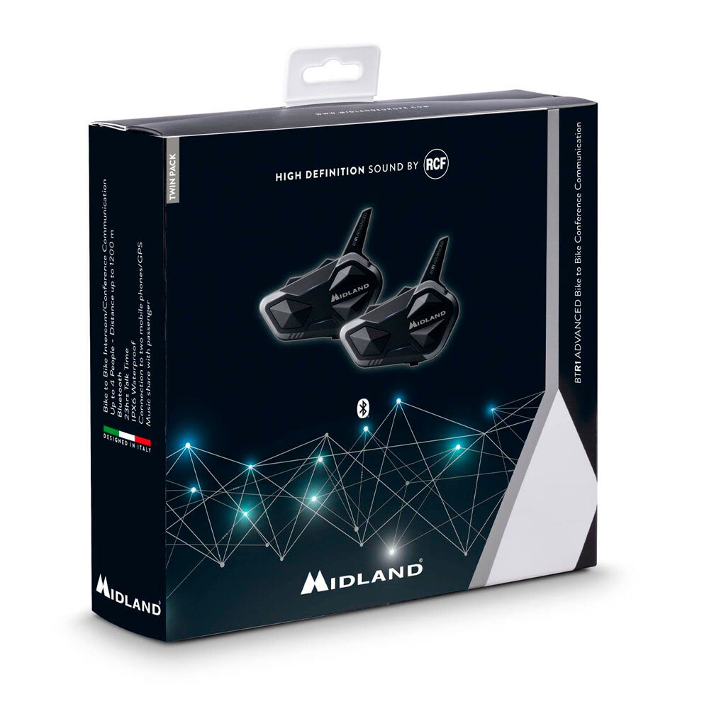 Midland Midland BTR 1 Advanced Twinpack communicatiesysteem Midland Midland BTR 1 Advanced Twinpack communicatiesysteem