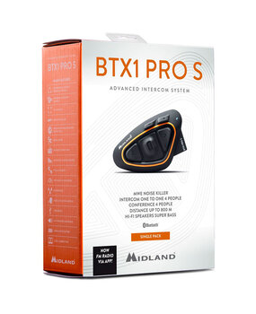 Midland Midland BTX1 Pro-S + FM Singlepack  communicatiesysteem Midland Midland BTX1 Pro-S + FM Singlepack  communicatiesysteem