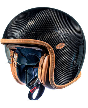 Premier Premier Vintage Platinum Edition Carbon motorhelm SALE Premier Premier Vintage Platinum Edition Carbon motorhelm SALE
