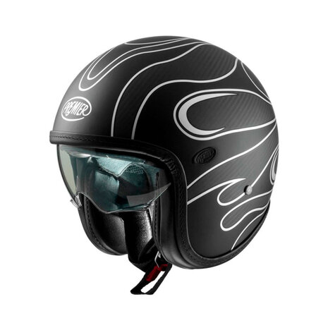 Premier Premier Vintage Platinum Edition FR Silver motorhelm SALE Premier Premier Vintage Platinum Edition FR Silver motorhelm SALE