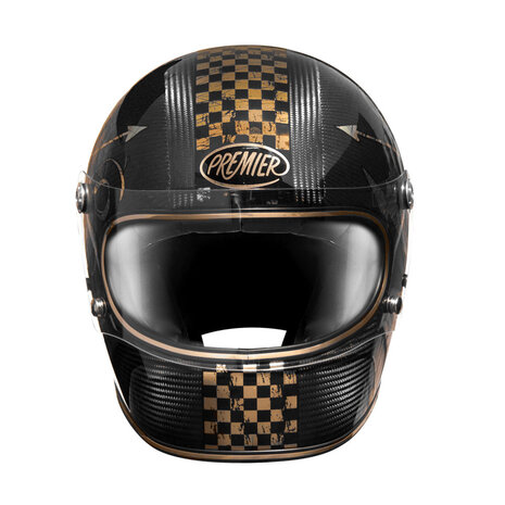 Premier Premier Trophy  Carbon NX Gold Chromed motorhelm SALE