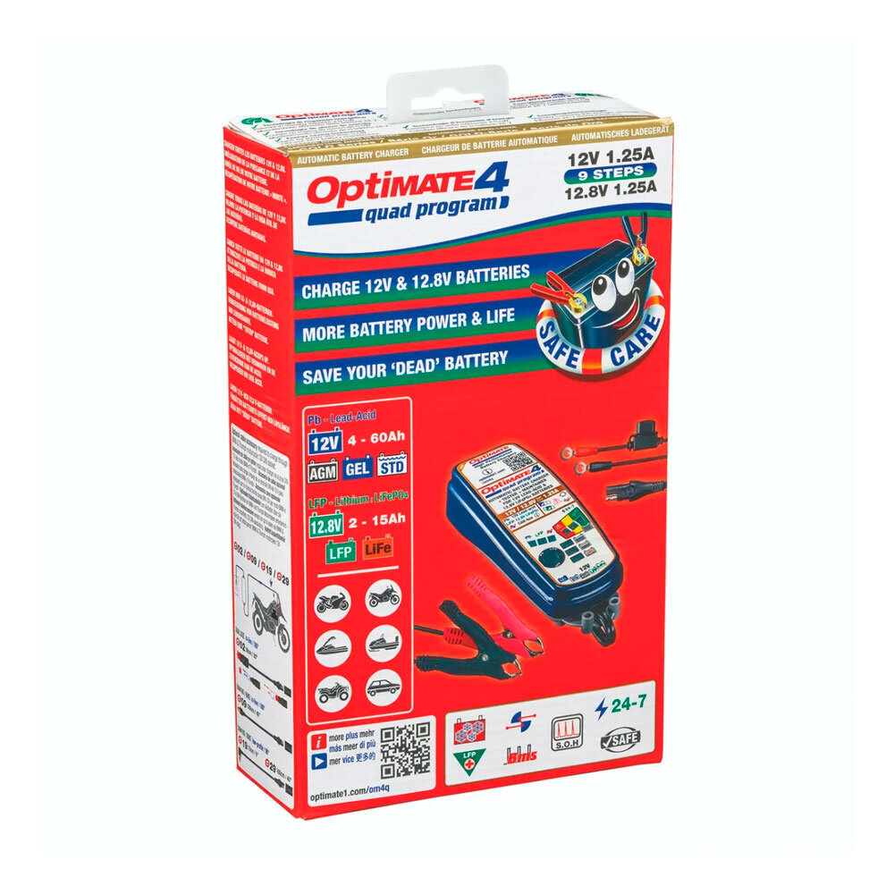 Tecmate Tecmate Optimate 4 Quad program  druppellader Sale Tecmate Tecmate Optimate 4 Quad program  druppellader Sale